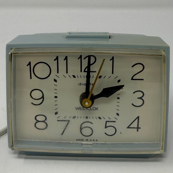 Vintage Westclox Bold II Blue Dialite Drowse Electric Alarm Clock Retro MCM - Picture 1 of 6